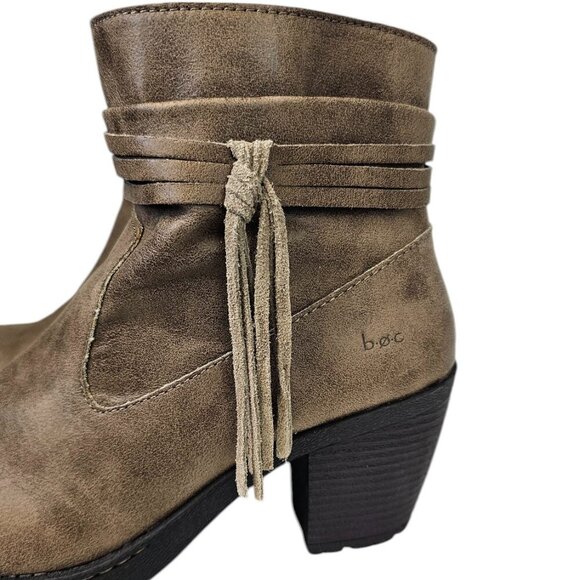 b.o.c Womens Alicudi Ankle Bootie, Zip Up, Fringe, Western, Heeled, Size 11 - Picture 6 of 9